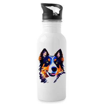 Chiens Berger Allemand Chien Chien Propriétaire Chien Propriétaire Chien Propriétaire - Gourde avec paille intégrée - blanc - Droite