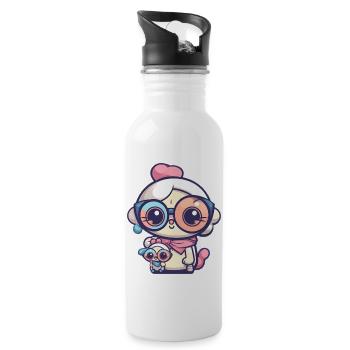 cool Mama - Trinkflasche mit integriertem Trinkhalm - Weiß - Rechts