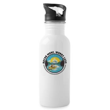 KAYAKS Kayaking CANOE RAFTING BOAT more-paddle - Water bottle with straw - white - Right
