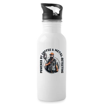 Sondengänger Sondler sondeln lustiges Kaffee - Trinkflasche mit integriertem Trinkhalm - Weiß - Rechts