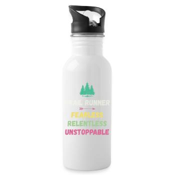 Trail Runner - Intrépide. Implacable. Imparable. - Gourde avec paille intégrée - blanc - Droite
