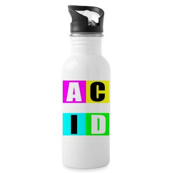 Acid house music - Water bottle with straw - white - Right