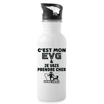 C'est Mon EVG - Enterrement de vie de garçon EVG - Gourde avec paille intégrée - blanc - Droite