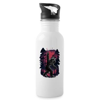 Forest Swagger: Bigfoot's Cool Camouflage - Trinkflasche mit integriertem Trinkhalm - Weiß - Rechts