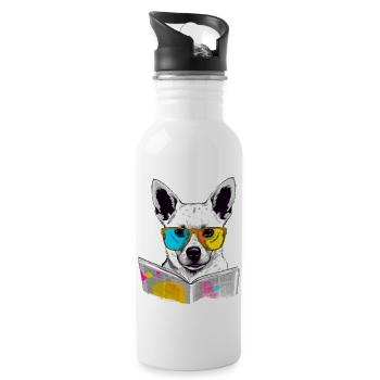 Lole chien savant - Gourde avec paille intégrée - blanc - Droite