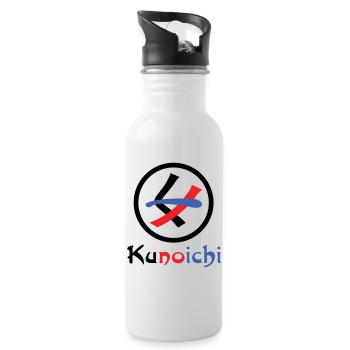 Female Ninja Kunoichi くノ一 - Water bottle with straw - white - Right