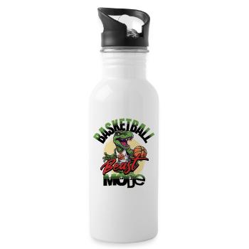 Basketball Dinosaure T-Rex Animal Player Cartoon - Gourde avec paille intégrée - blanc - Droite