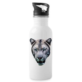 versprechen - Trinkflasche mit integriertem Trinkhalm - Weiß - Rechts