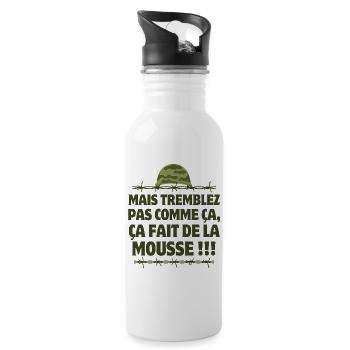 film culte, septième compagnie,7ème compagnie - Gourde avec paille intégrée - blanc - Droite