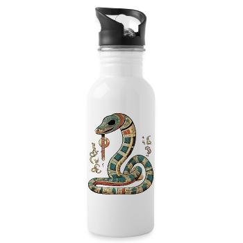 Zich the Egyptian serpent - Water bottle with straw - white - Right