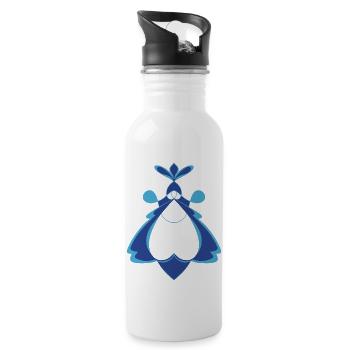 Angel of Peace - Water bottle with straw - white - Right