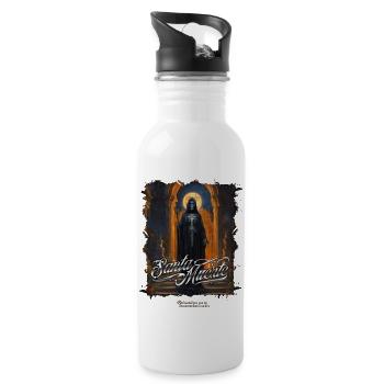 Santa Muerte - Gourde avec paille intégrée - blanc - Droite