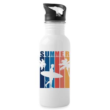 Planche de surf Surfer Sports nautiques - Gourde avec paille intégrée - blanc - Droite