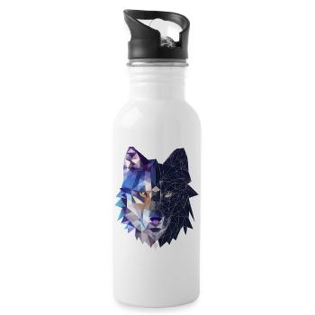 Wolf - Water bottle with straw - white - Right