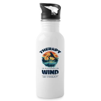 Wingfoil-Surfer Wingfoiling Zubehör Wing-Foiling - Trinkflasche mit integriertem Trinkhalm - Weiß - Rechts