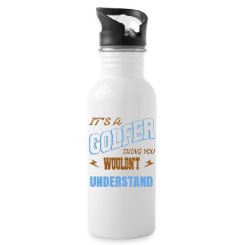 GolfGift Cool Happy GolfVêtements GarçonsGolf GolfEnfants - Gourde avec paille intégrée - blanc - Droite