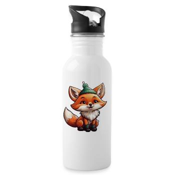 Fox - Water bottle with straw - white - Right