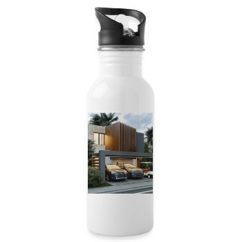 House - Water bottle with straw - white - Right