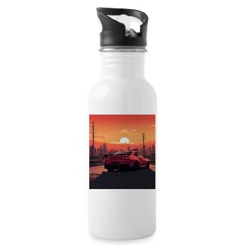 Coupé Crépuscule Urbain - Trinkflasche mit integriertem Trinkhalm - Weiß - Rechts