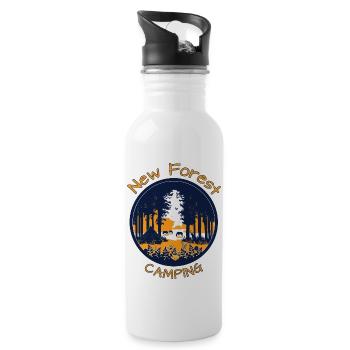 New Forest Camping - Water bottle with straw - white - Right