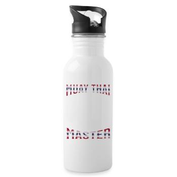 Muay Thai Boxing Muay Thai - Water bottle with straw - white - Right