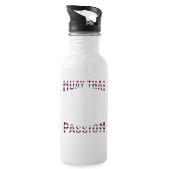 Muay Thai Boxing Muay Thai - Water bottle with straw - white - Right