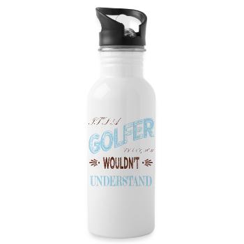 GolfCoachCadeau GolfCoachCadeaux Golflover Golfgirl - Gourde avec paille intégrée - blanc - Droite