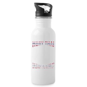 Muay Thai Boxing Muay Thai - Water bottle with straw - white - Right