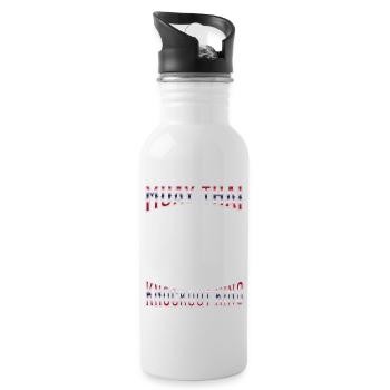 Muay Thai Boxing Muay Thai - Trinkflasche mit integriertem Trinkhalm - Weiß - Rechts