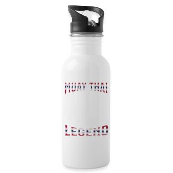 Muay Thai Boxing Muay Thai - Water bottle with straw - white - Right