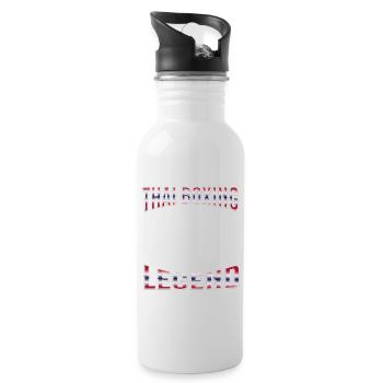 Muay Thai Boxing Muay Thai - Trinkflasche mit integriertem Trinkhalm - Weiß - Rechts