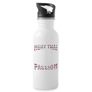 Muay Thai Boxing Muay Thai - Water bottle with straw - white - Right
