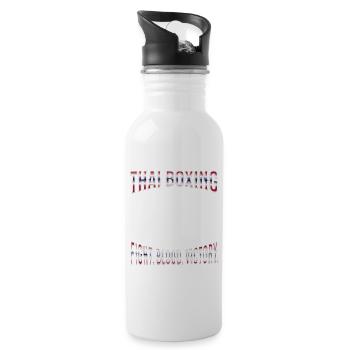 Muay Thai Boxing Muay Thai - Water bottle with straw - white - Right