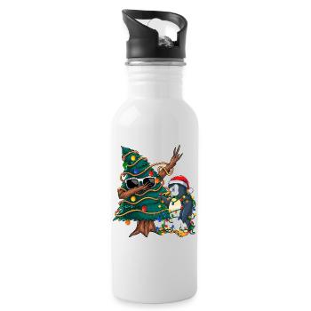 Dapping Tannenbaum -Dapping Weihnachtspullover - Trinkflasche mit integriertem Trinkhalm - Weiß - Rechts