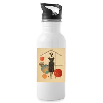 Balance - Gourde avec paille intégrée - blanc - Droite