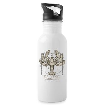 Da Vincis Hummer - Trinkflasche mit integriertem Trinkhalm - Weiß - Rechts