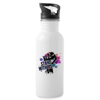 Stand with Use - Black History Month African - Water bottle with straw - white - Right