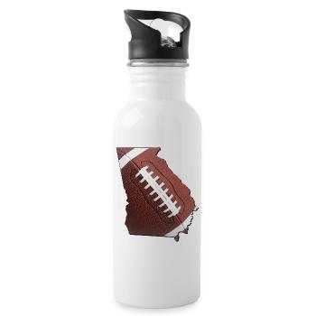 Georgia (USA) | real football | Map - Water bottle with straw - white - Right