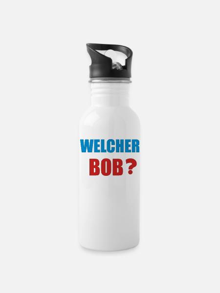 welcher bob - Trinkflasche mit integriertem Trinkhalm - Weiß