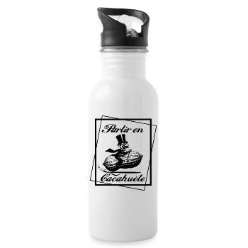 Peanut Trip - Water bottle with straw - white - Right