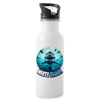 My Design - Trinkflasche mit integriertem Trinkhalm - Weiß - Rechts