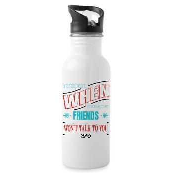 Quote Editor Funny Quote Costume Blogging Books - Water bottle with straw - white - Right
