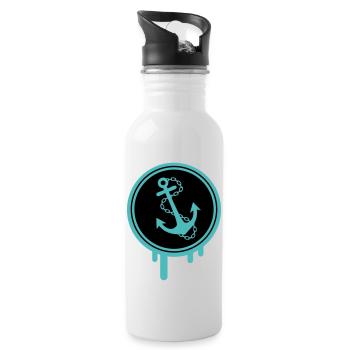 Anchor Icon Blobs - Water bottle with straw - white - Right