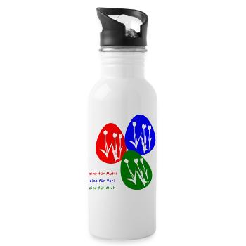 Easter Eggs Easter - Water bottle with straw - white - Right