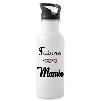 OMA. MUTTERTAG. ALLES GUTE ZUM OMA-TAG. ICH LIEBE DICH - Trinkflasche mit integriertem Trinkhalm - Weiß - Rechts