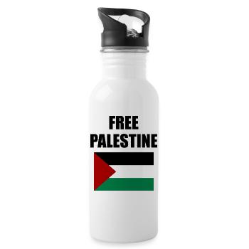 Palestine libre - Gourde avec paille intégrée - blanc - Droite