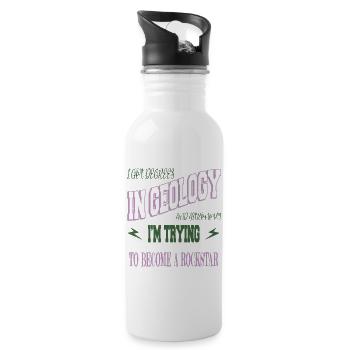 sayings present idea happy art planets - Trinkflasche mit integriertem Trinkhalm - Weiß - Rechts