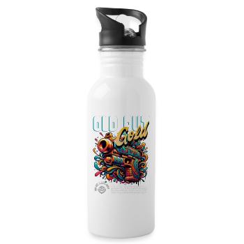 Old but Gold with a colorful fun gun - Water bottle with straw - white - Right