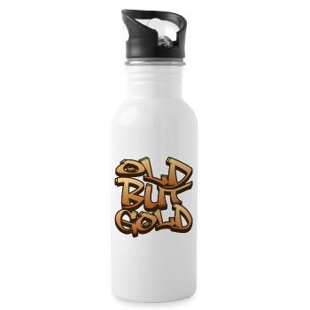 Vieux mais or style graffiti oldschool - Gourde avec paille intégrée - blanc - Droite