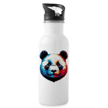 Panda - Water bottle with straw - white - Right